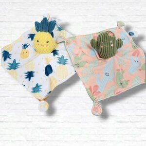Mary Meyer Baby Soothie Security Blanket Cactus and Pineapple Lovey Bundle